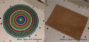 before after spinart bathmat